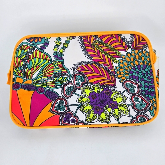 Trina Turk for Clinique Makeup Bag Bright Colorful Fun Pattern Never Used - Picture 2 of 4